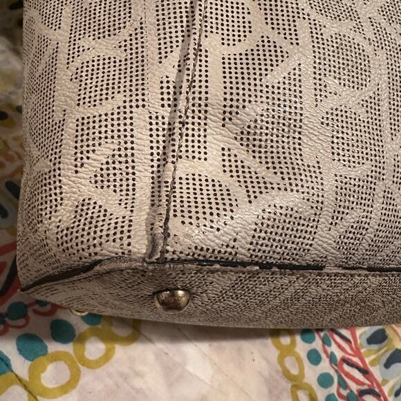 Calvin Klein Gray and Tan Monogram Tote - Picture 8 of 12
